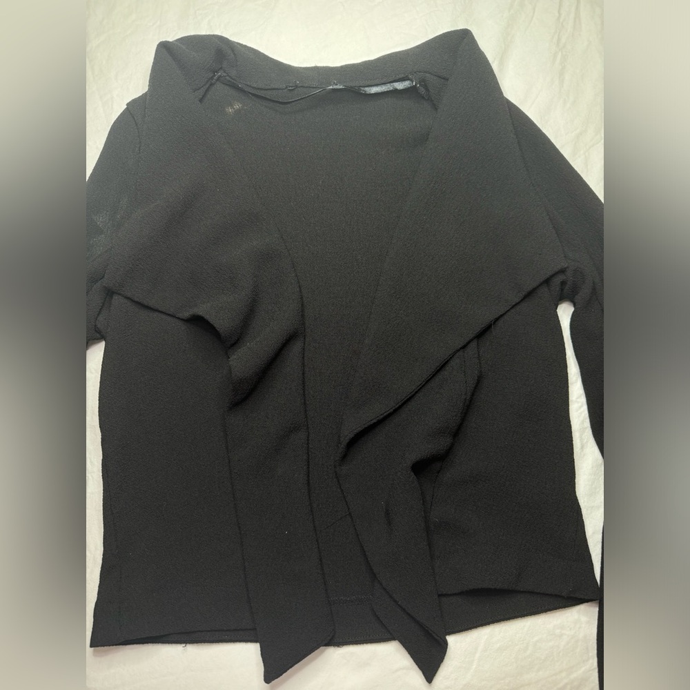 Open Blazer Black Textured Medium by George | Flowy